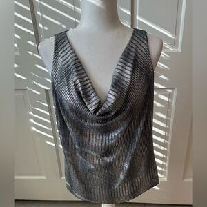 New Clara Sun Woo silver shimmer tank size large